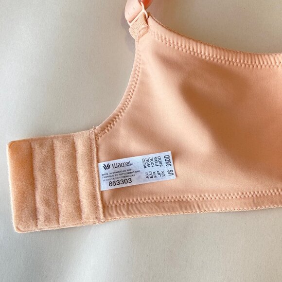 NWT Wacoal Back Appeal Full Coverage T-Shirt Bra 38DD Apricot Underwire 853303 - Picture 9 of 9
